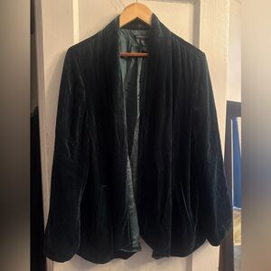 Eileen Fisher Velvet Blazer in Rich Teal